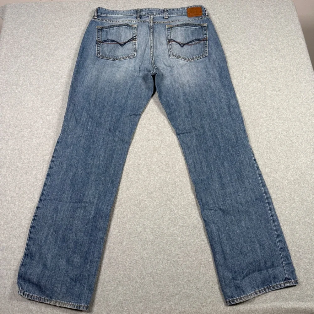 Gap Mens Y2K Straight Fit Jeans Medium Wash Blue Denim 36x34 Classic Pants